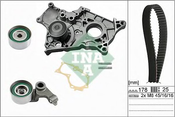 INA 530 0422 30 Water Pump & Timing Belt Kit